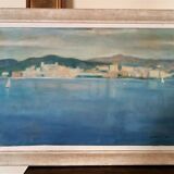 Painting Jean Pierre Capron - Oil On Marine Canvas 50s