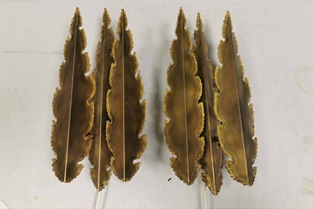 Brutalist Brass Wall Lamps by Svend Aage Holm Sørensen, Denmark 1960s