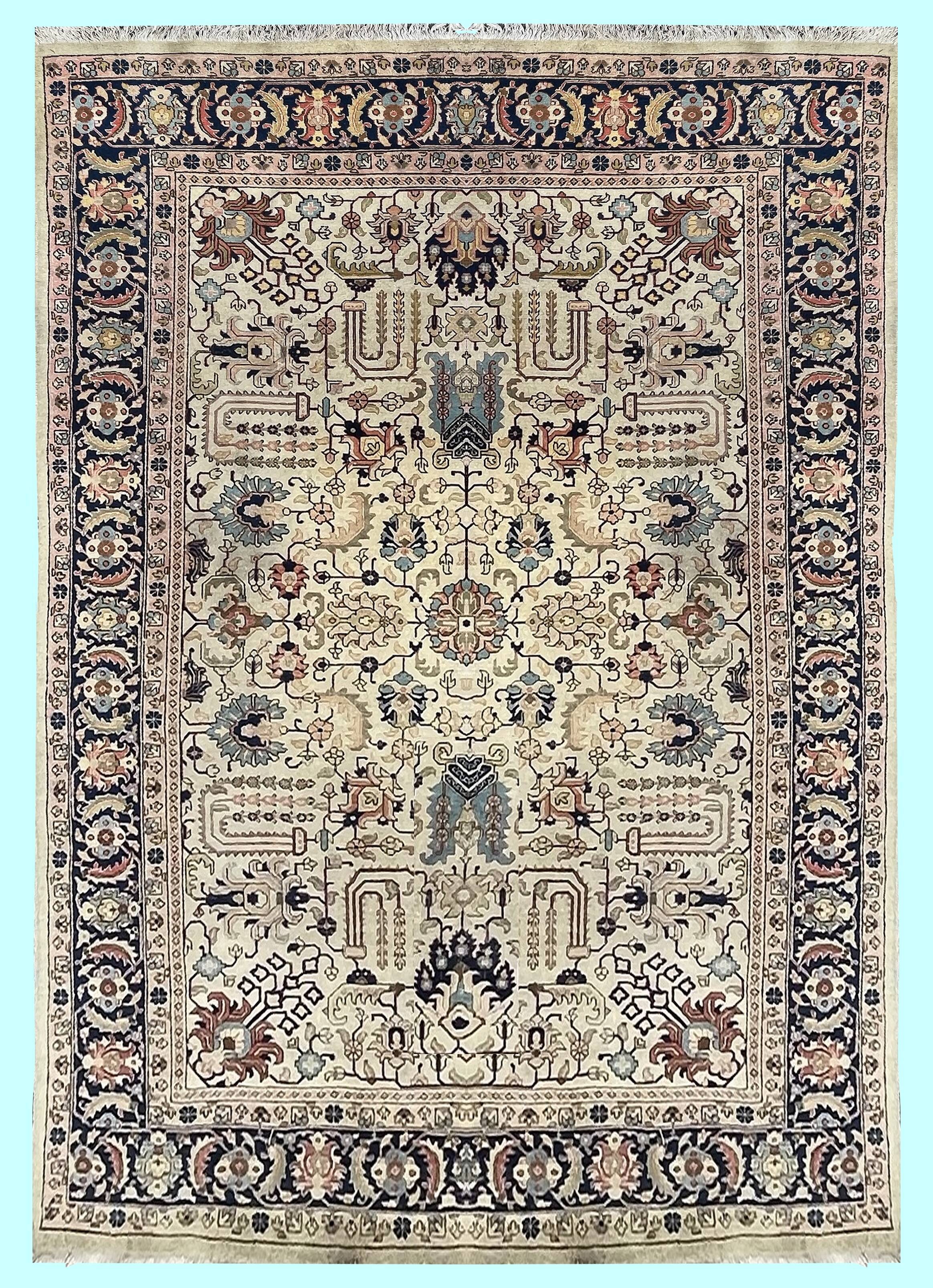 Iranian Tabriz oriental rug - handmade: 3.30 X 2.40 meters - wool on cotton weft
