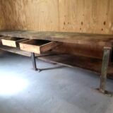 Solid wood workbench heavy goods vehicle garage