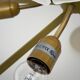 Italian Murano Glass Feather Chandelier with Brass Details
