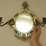 Single vintage Swedish brass sconce