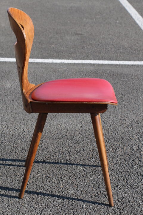 4 chairs Baumann v2 red skai