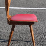 4 chairs Baumann v2 red skai