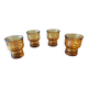 Lot de verres vintage ambre