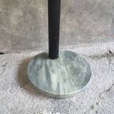 Fifth wheel or sofa end - smoked glasses and marble foot - design 1970