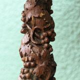 Carved wooden lamp, Corinthian column, 17th century