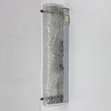 Applique murale en verre glacé vintage, années 1970