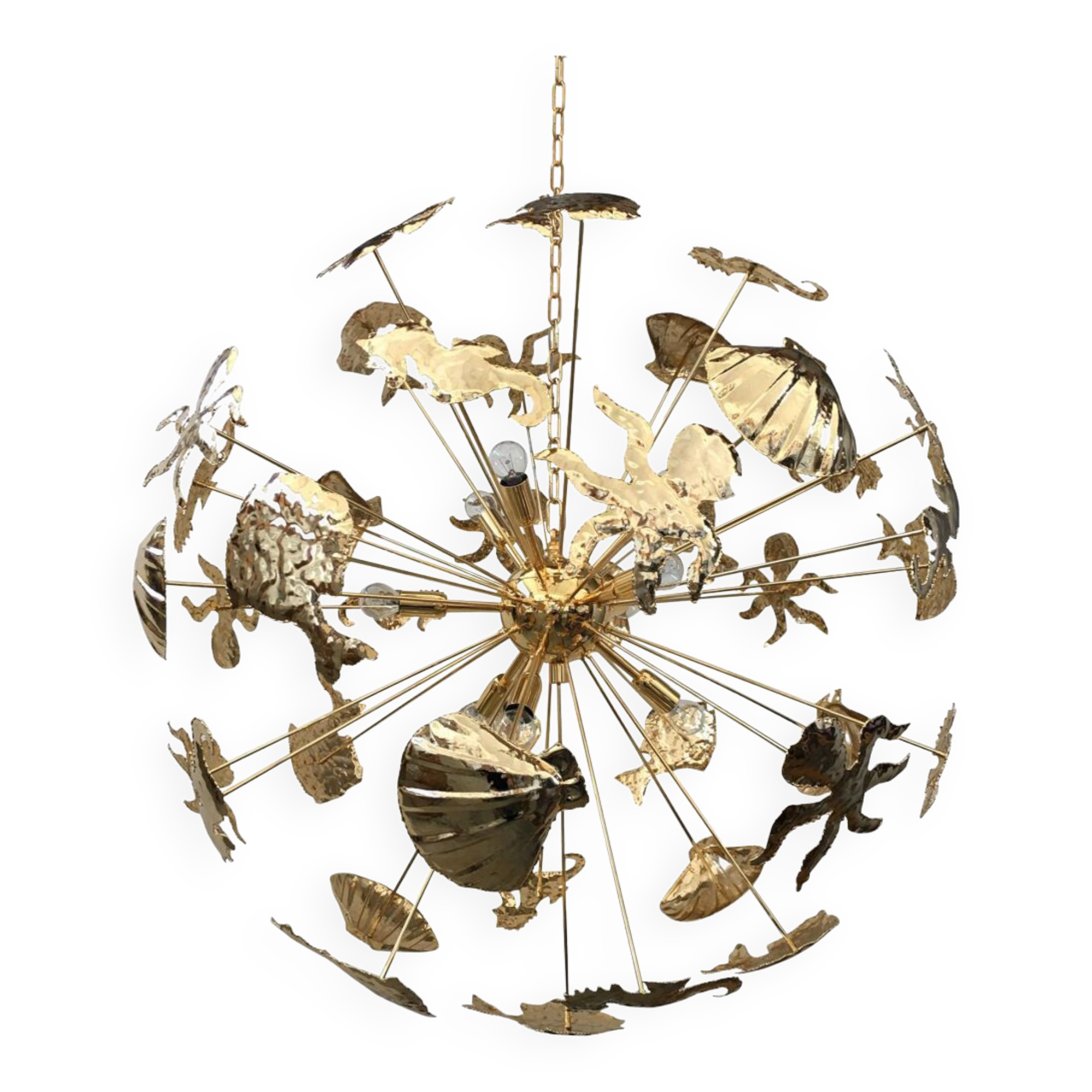 Sea brass chandelier