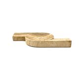 Brutalist travertine ashtray, Cerri Nestore, Italy, 1970s