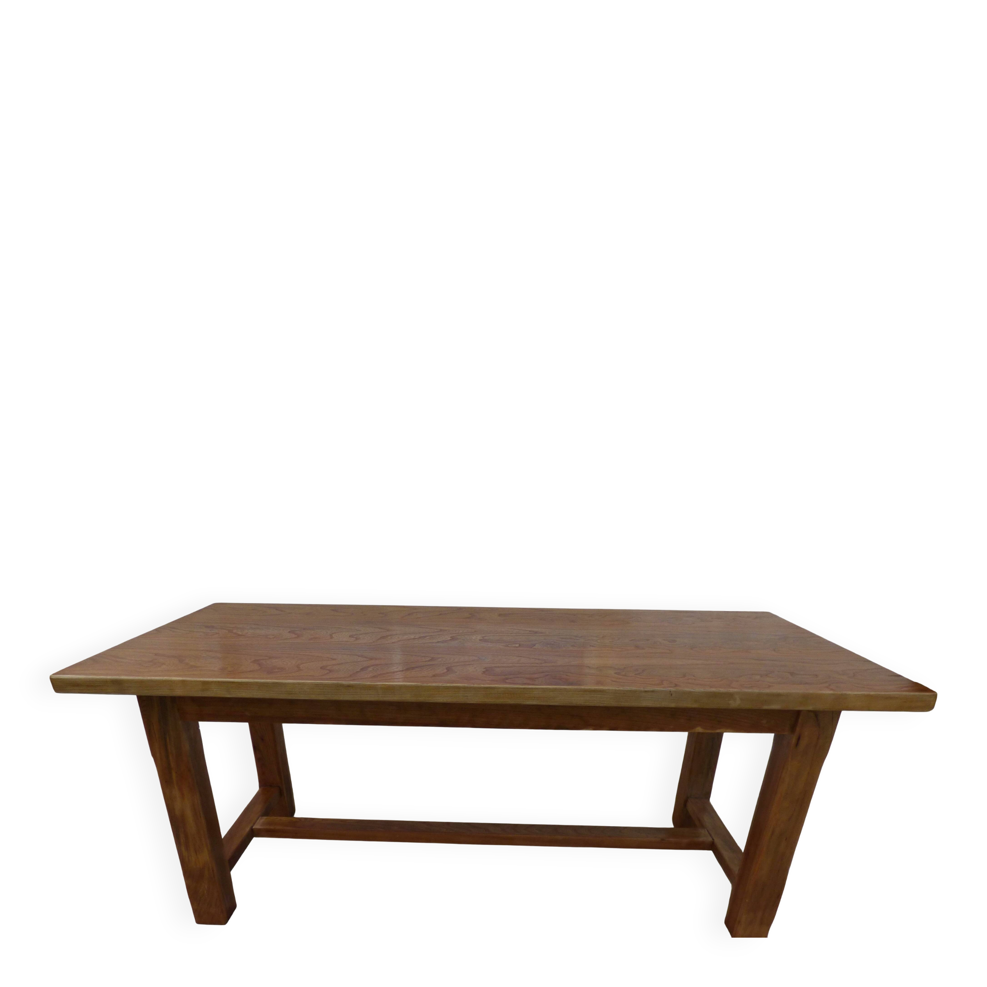 Farm table with 1 drawer in solid oak, natural colour - Totally res