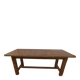 Farm table with 1 drawer in solid oak, natural colour - Totally res
