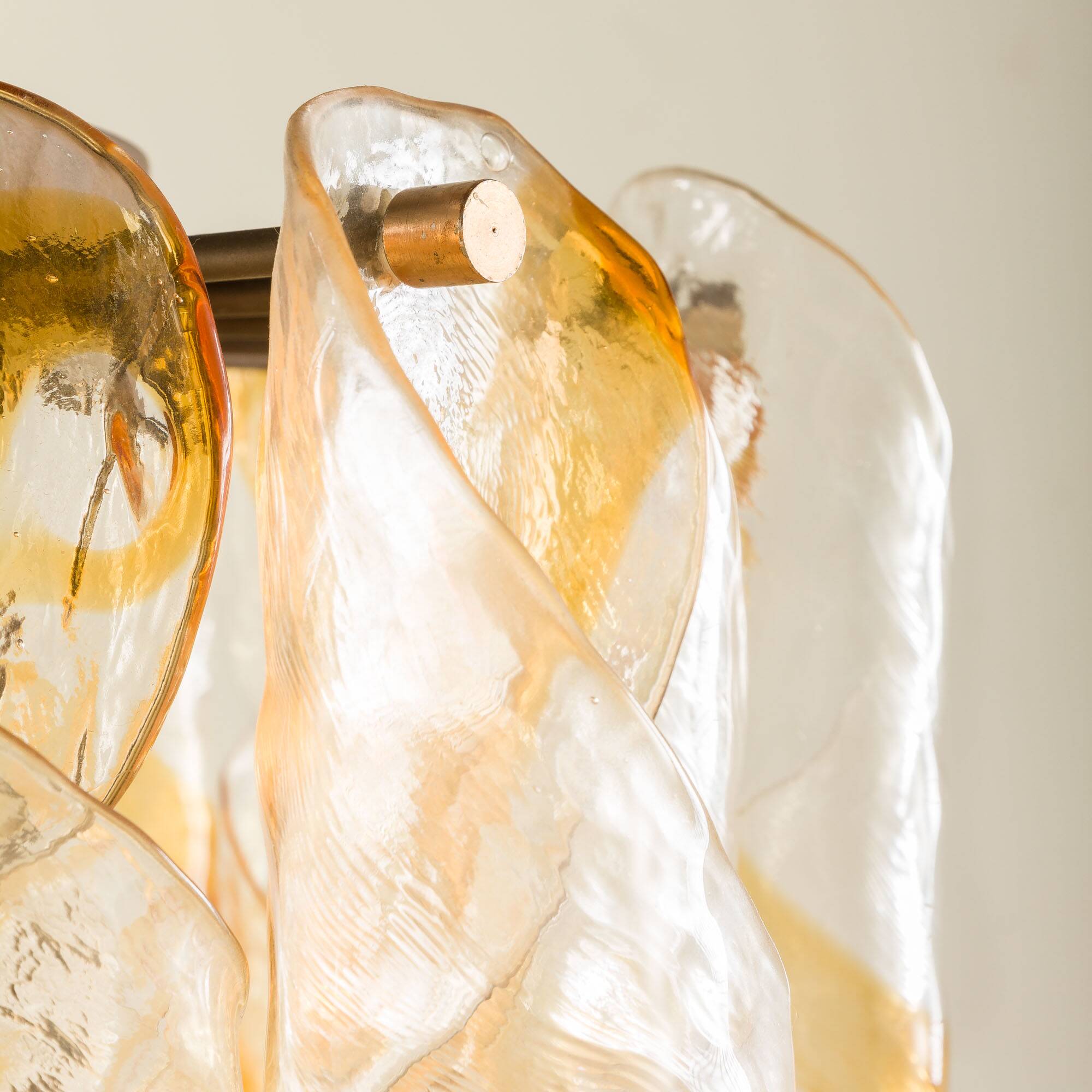 Mid century Murano 'Torciglione' Glass Chandelier by Mazzega, Italy 1970s