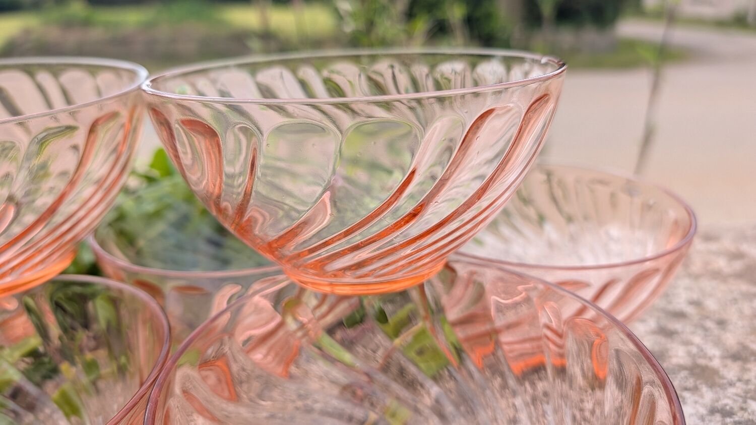 Pink bowls from the 70s