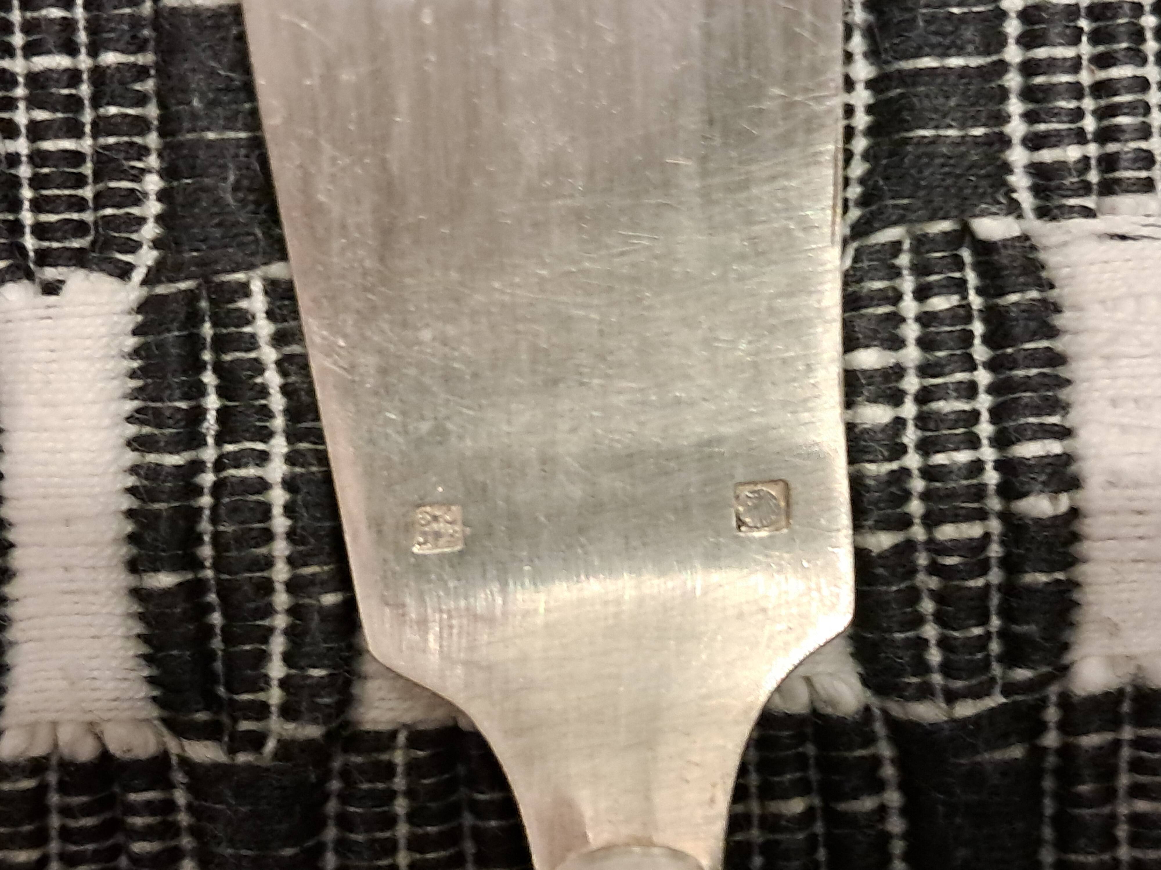 Silver-plated fish cutlery Orbille