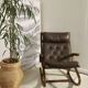 1960s Norwegian design rocking chair in teak, reference PAOLO.
