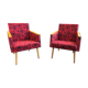 Pair of vintage armchairs dynamic design 60s/70s