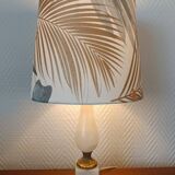 Alabaster and gilt bronze lamp