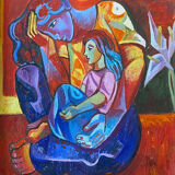 Womenoil on canvas by samuel veksler