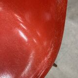 Set of 6 vintage red DSW chairs by Charles and Ray Eames