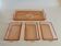 Ensemble vintage de 4 plateaux de service en verre rose