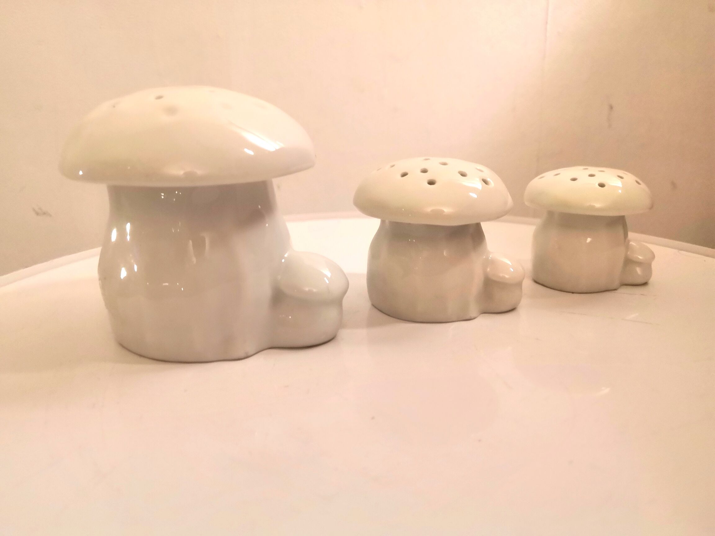 Suite of 3 ceramic mushrooms Edouard Marcel Sandoz for Haviland 60s
