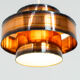 Brutalist burnt copper pendant by Svend Aage Holm Sørensen