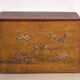 Antique Chinese chest with painted flowers in elm – China, circa 1900