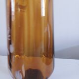 Amber blown glass vase