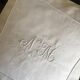 Linen cushion former White Monogram 35 x 35cm