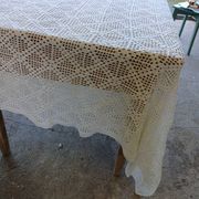 Dessus de lit ancien en crochet fait main