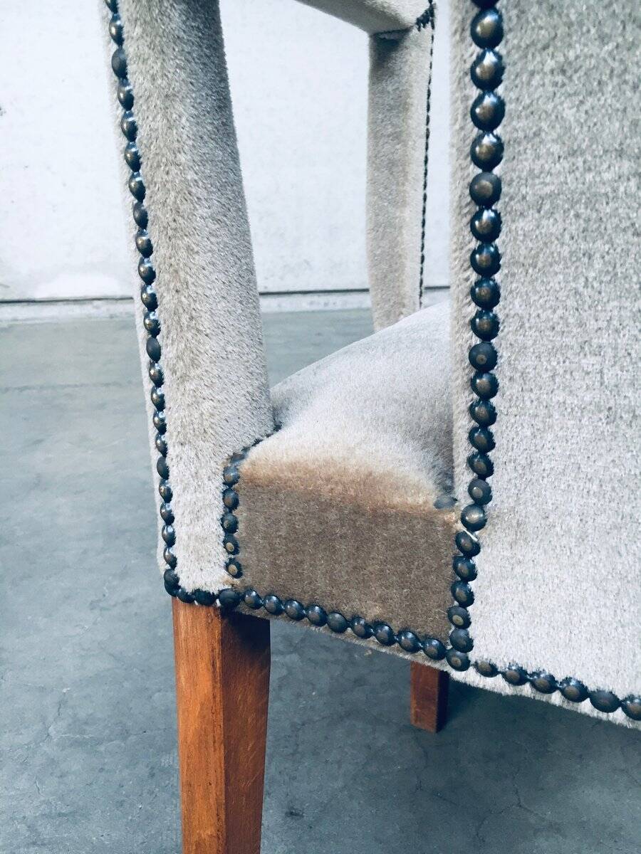 Boudoir Side Chair in Velvet, 1920s