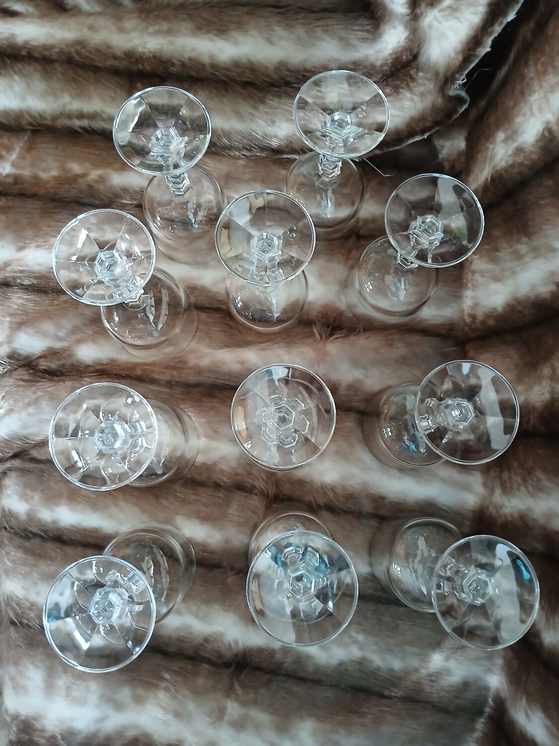 11 crystal stem glasses