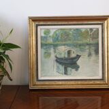 Oil painting on canvas, study work based on Monet.