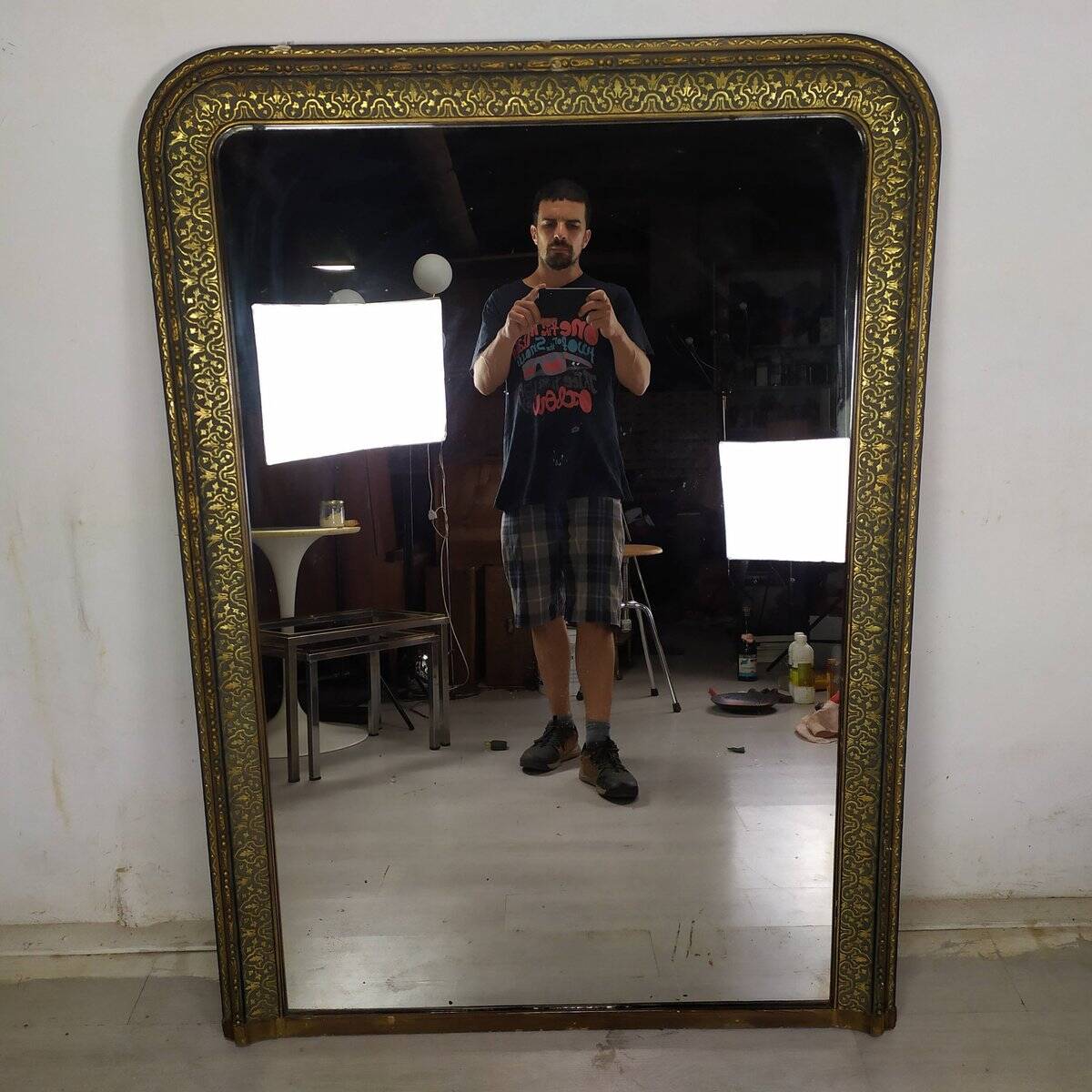 Miroir doré Napoléon III
