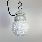 Vintage White Porcelain Pendant Light, 1970s
