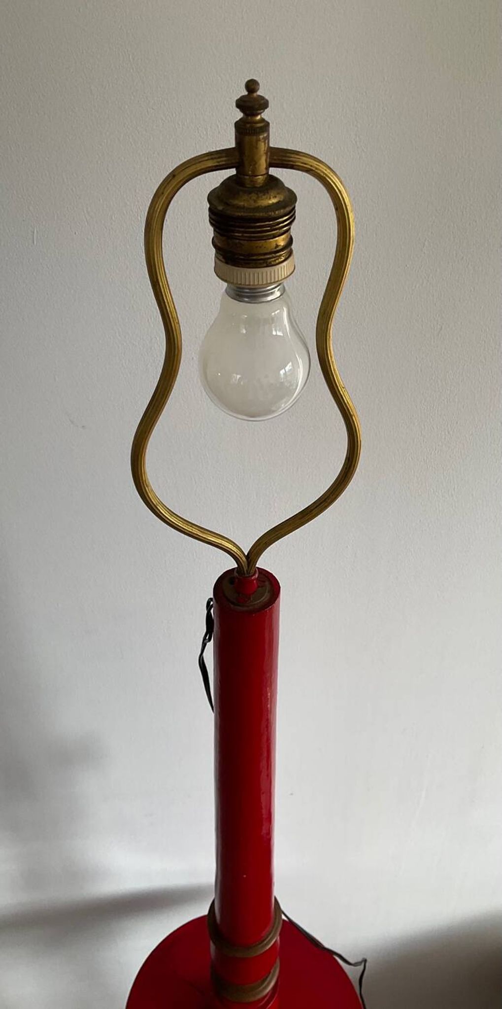 Pied de lampadaire en bois des années 60