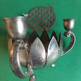 3-arm candle holder with removable central flower spike