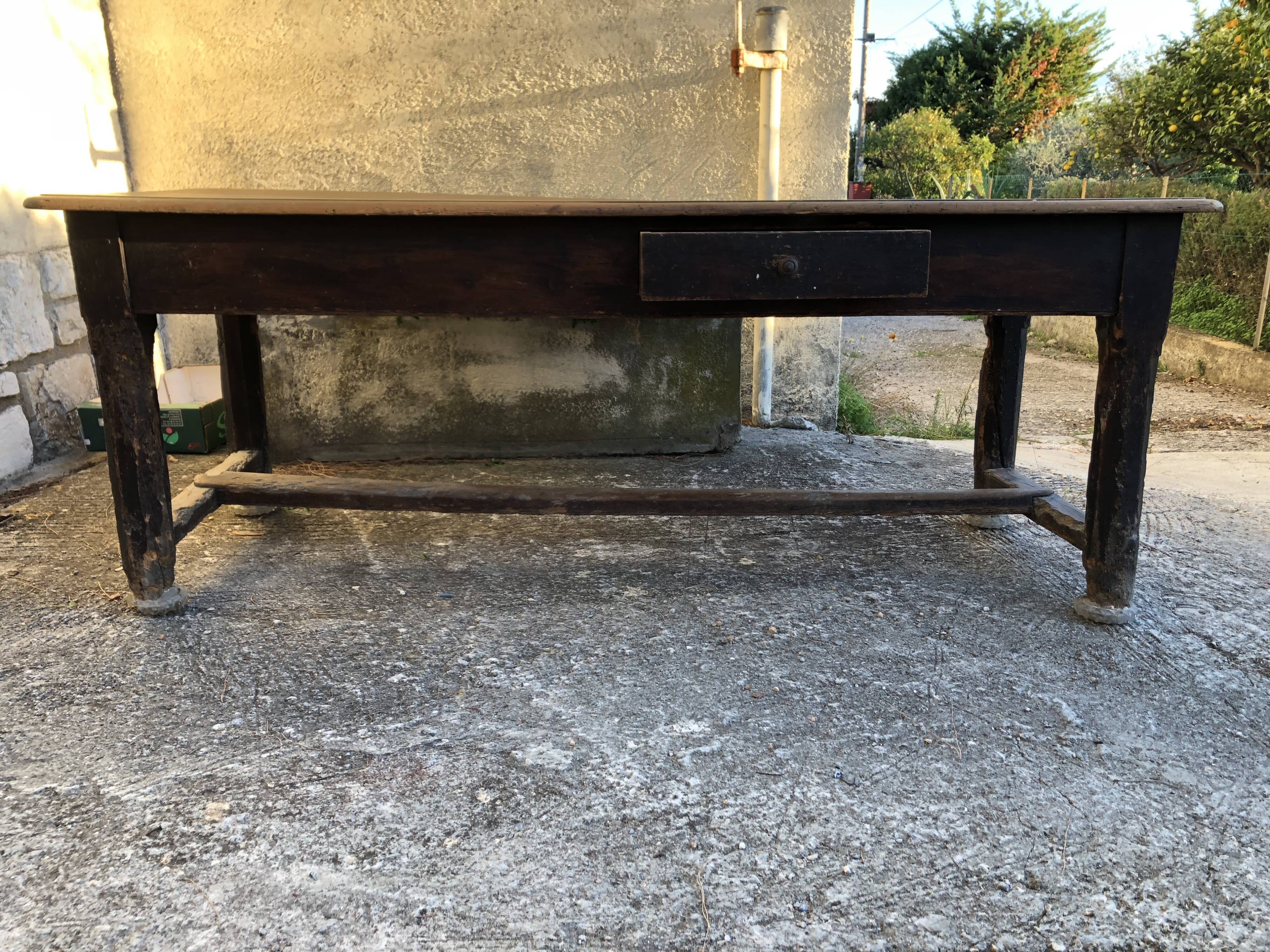 Table de ferme ancienne en chêne
