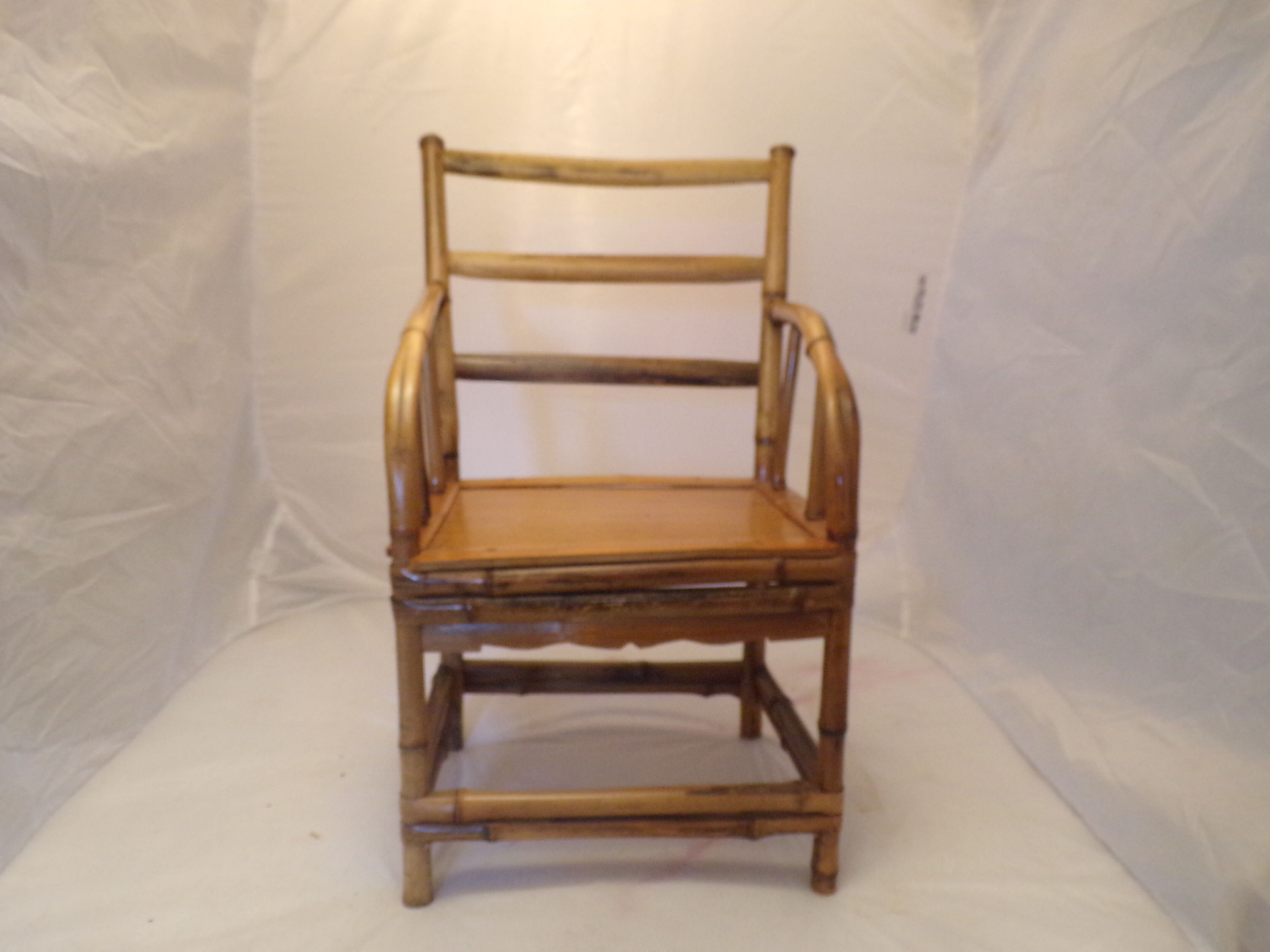 Rattan armchair for children vintage 50's