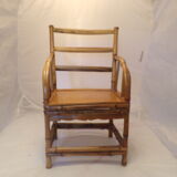 Rattan armchair for children vintage 50's