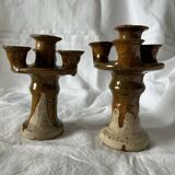 Set of two antique candlesticks
