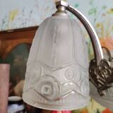 Art Deco frosted glass chandelier by the Muller brothers