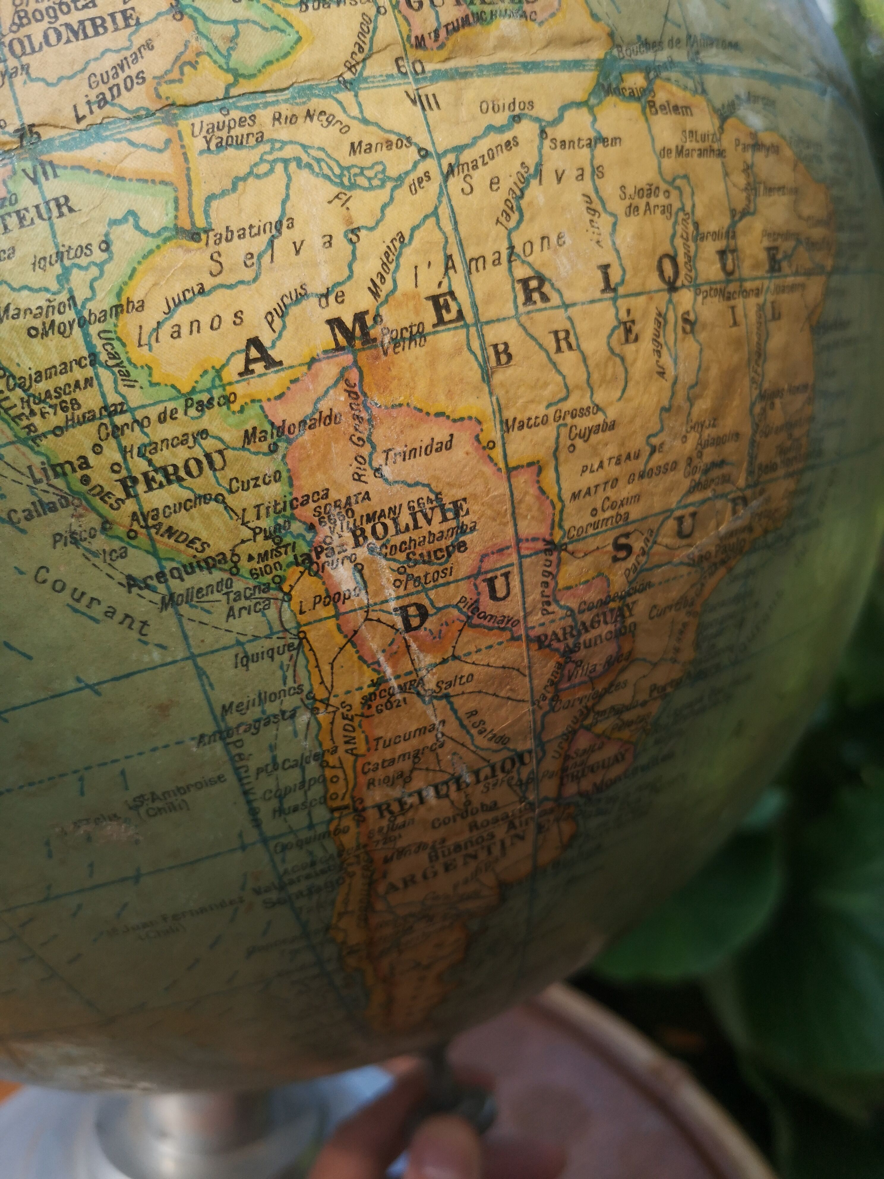 World map, vintage globe