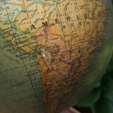 World map, vintage globe