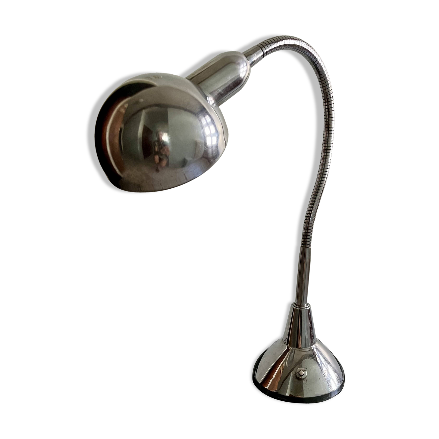 Lampe de bureau en acier chromé