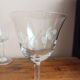 Set of 6 engraved glass stemware glasses