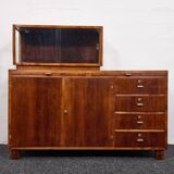 Buffet cubain en acajou de style Bauhaus, Gyula Kaesz, début des années 1940