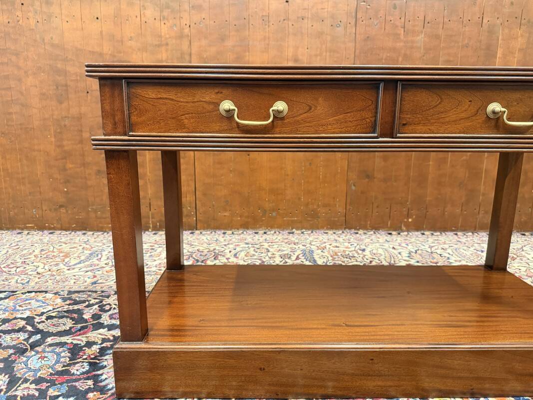 Classic English Chesterfield Side Table