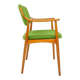 Vintage green wool office chair 1970